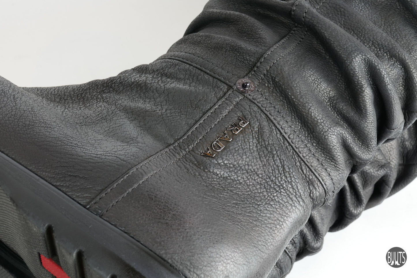 BUUTS Prada Overknees Leder dunkelbraun 222011-8