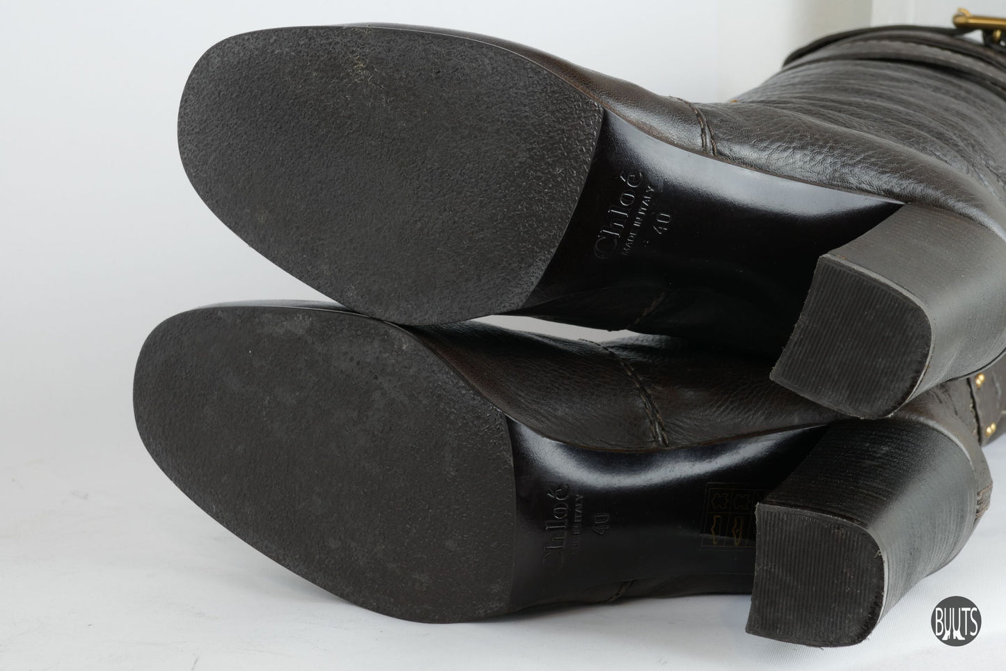 Stiefel Leder dunkelbraun
