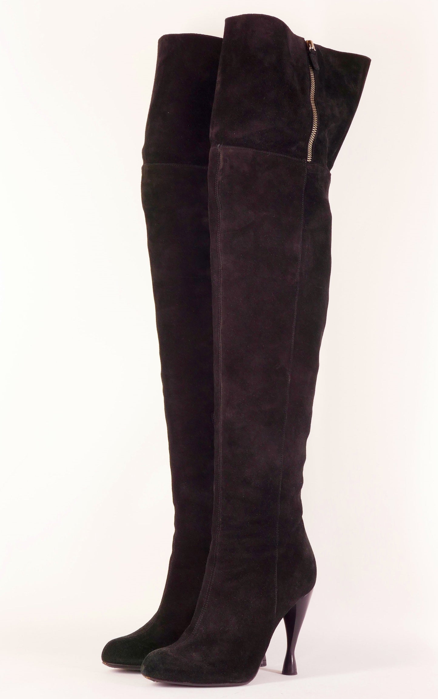 BUUTS Armani Overknees Wildleder schwarz 222030-2