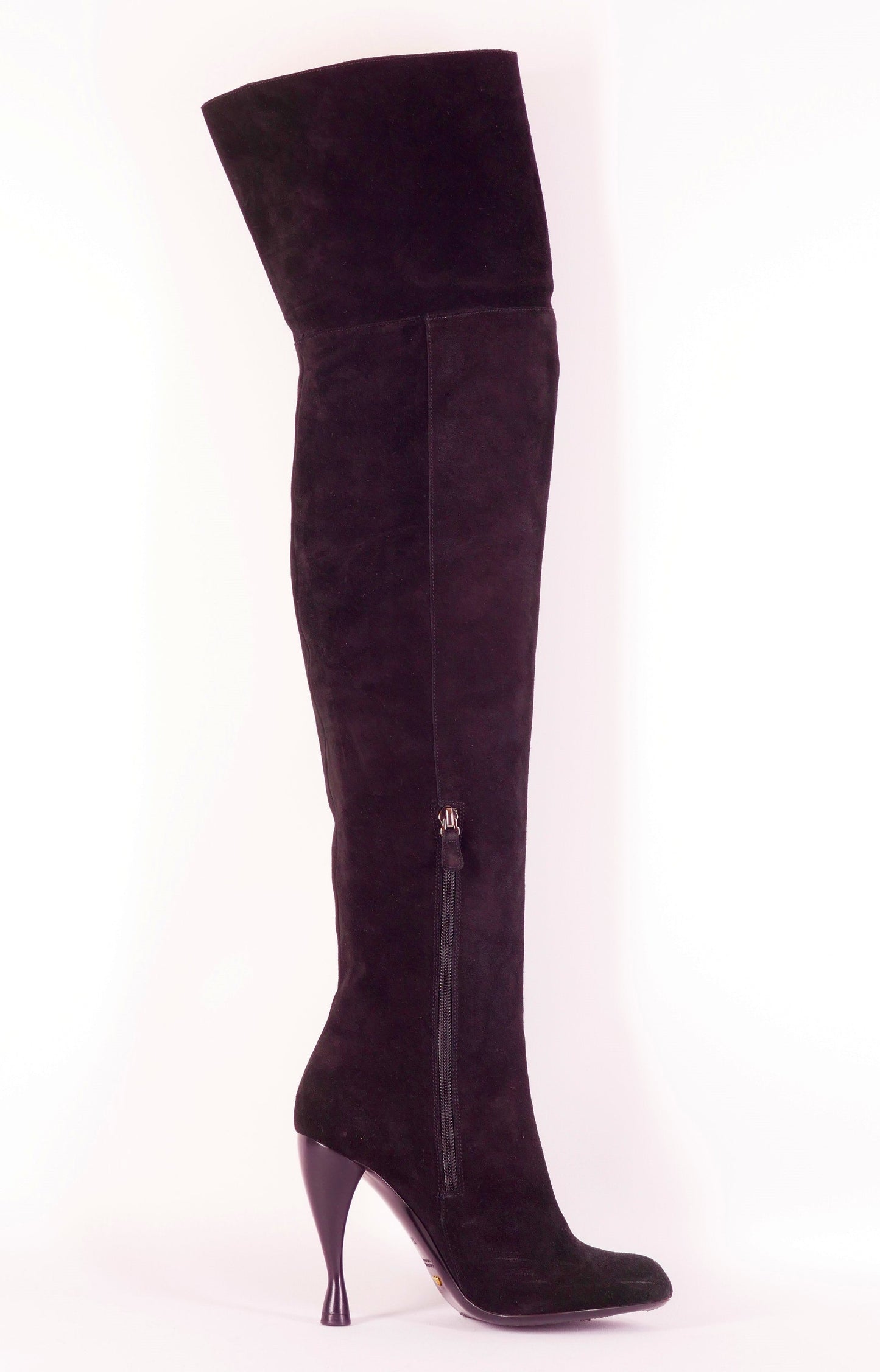 BUUTS Armani Overknees Wildleder schwarz 222030-3