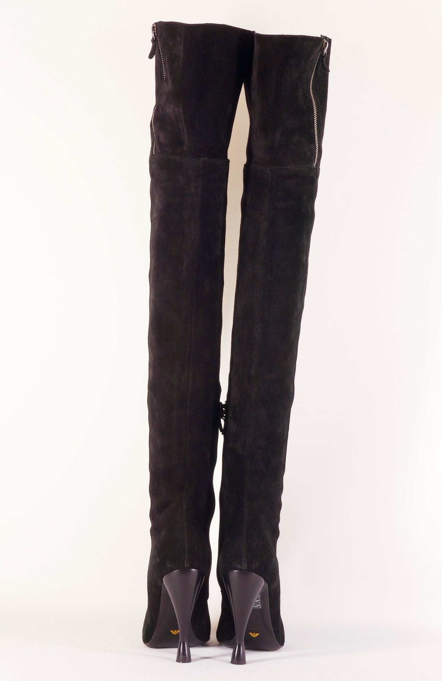BUUTS Armani Overknees Wildleder schwarz 222030-7