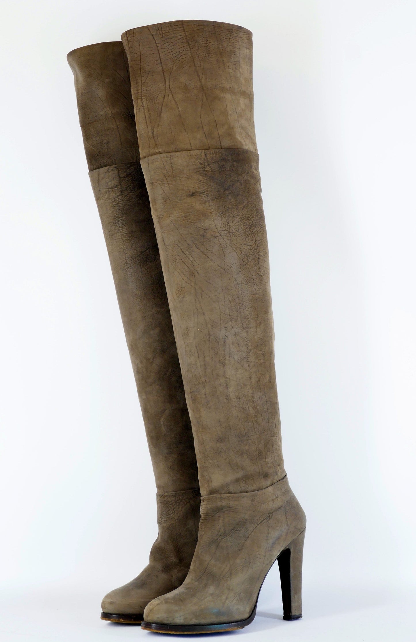 BUUTS Etro Overknees Wildleder grau 222035-2
