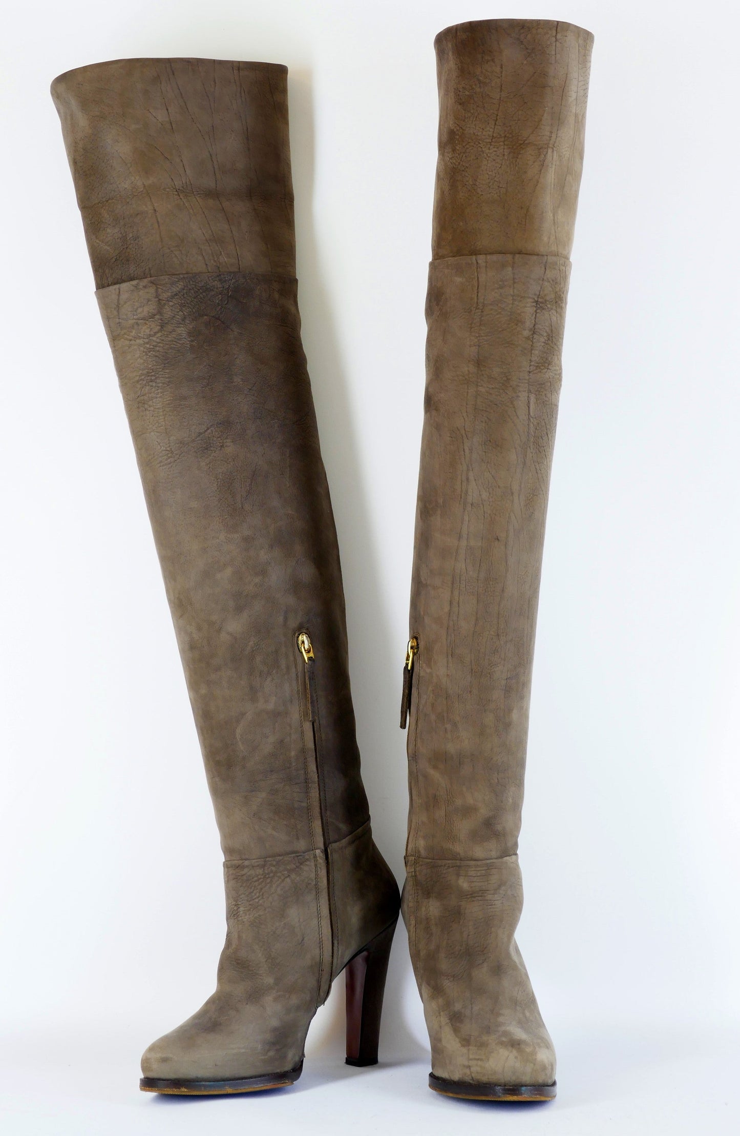 BUUTS Etro Overknees Wildleder grau 222035-4