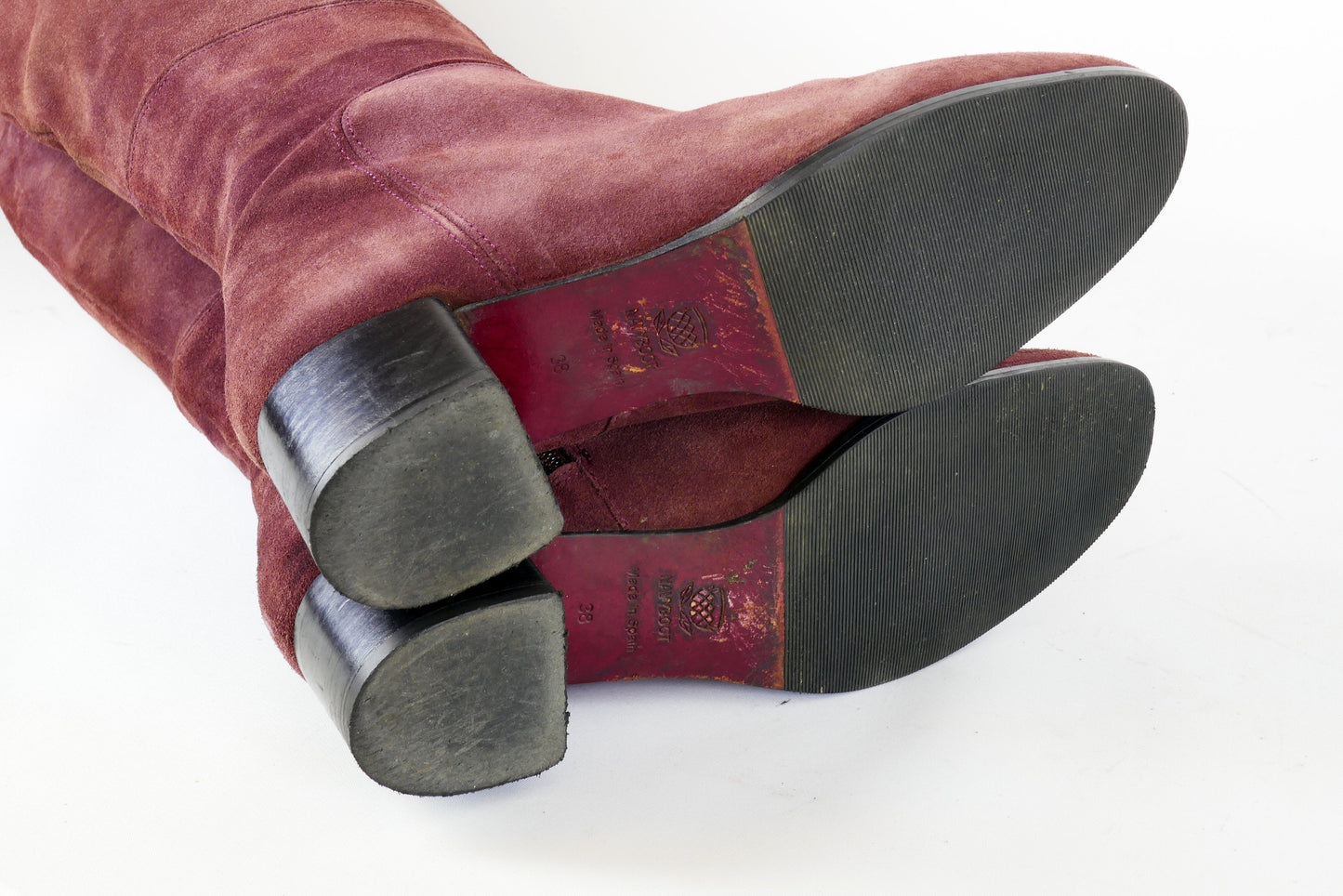 BUUTS Navyboot Overknees Wildleder bordeaux 223003-10
