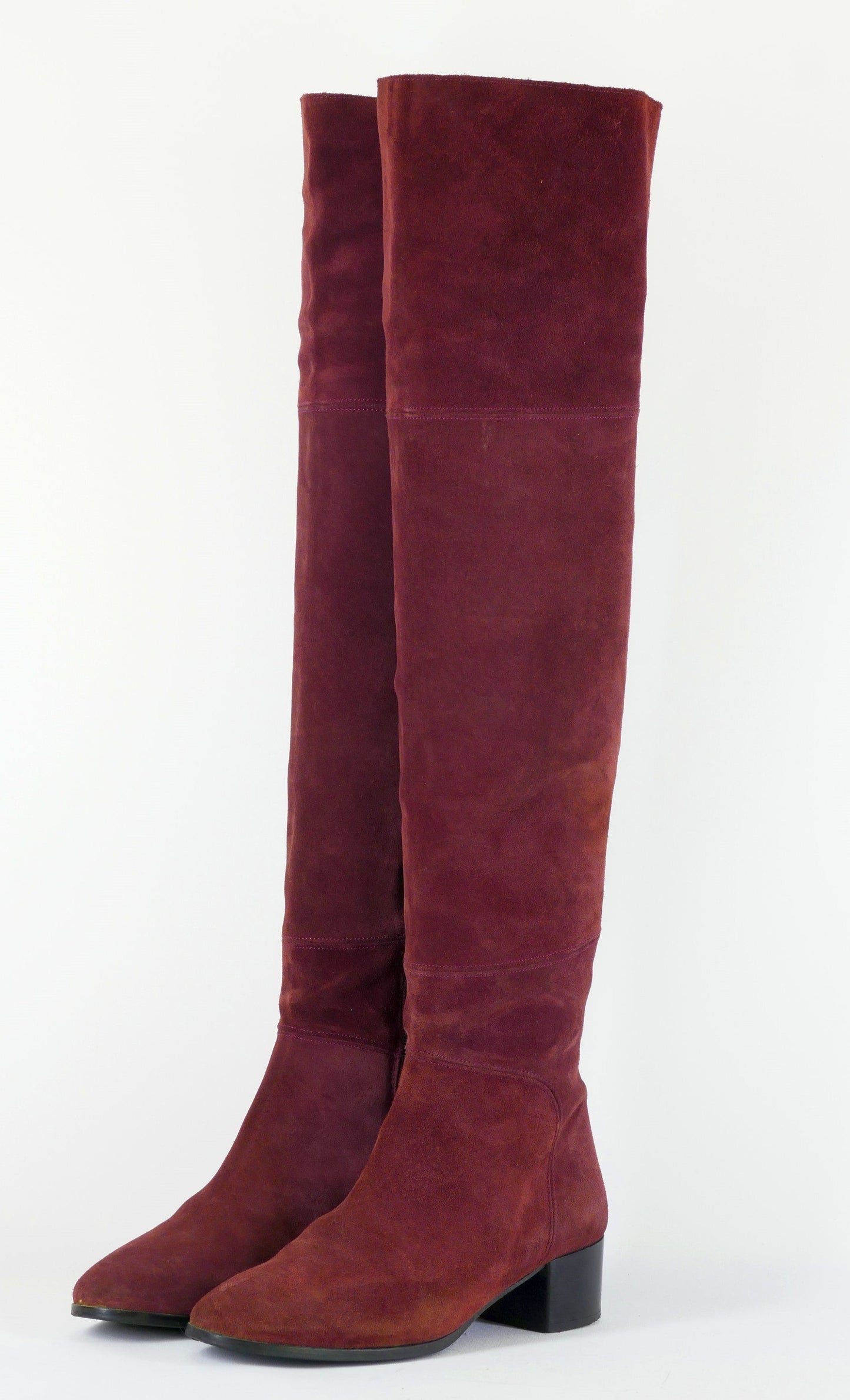 BUUTS Navyboot Overknees Wildleder bordeaux 223003-2