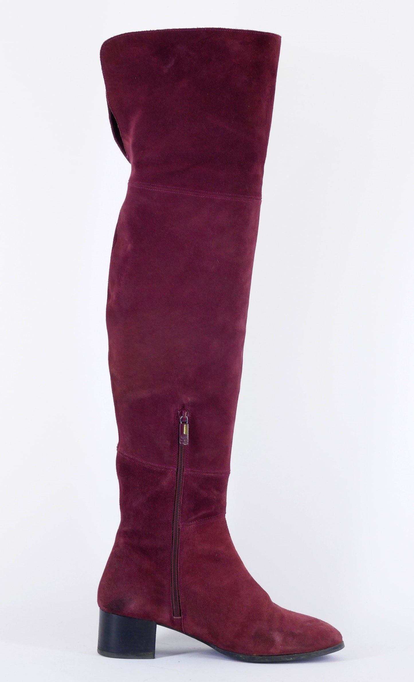 BUUTS Navyboot Overknees Wildleder bordeaux 223003-3