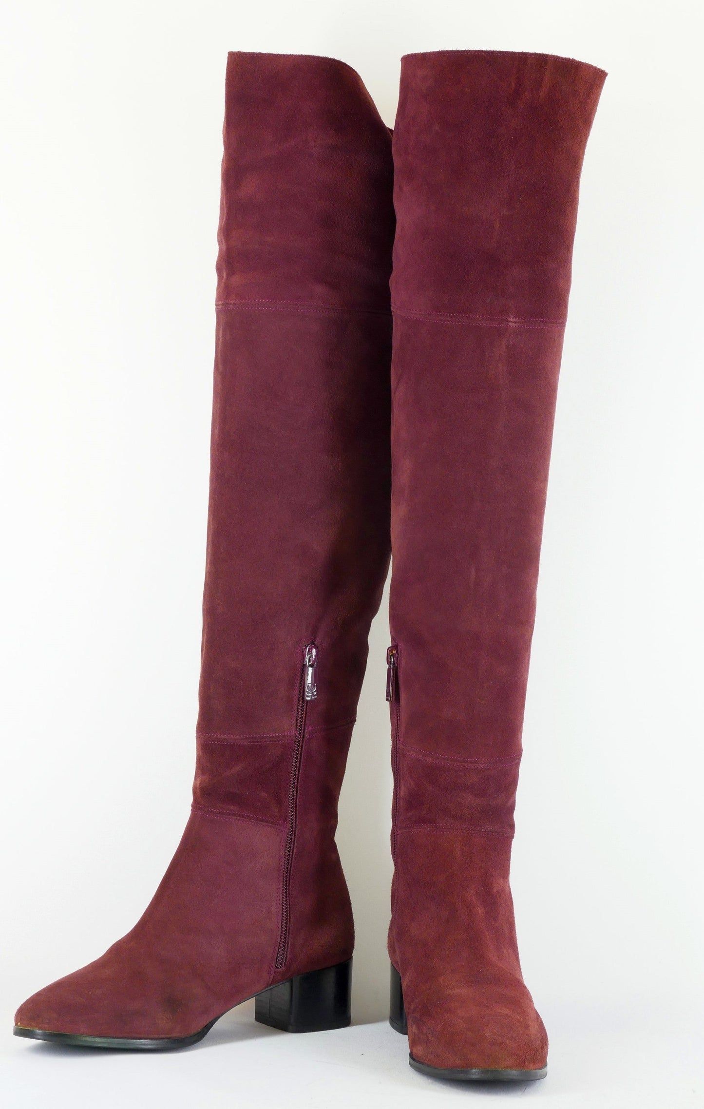 BUUTS Navyboot Overknees Wildleder bordeaux 223003-4