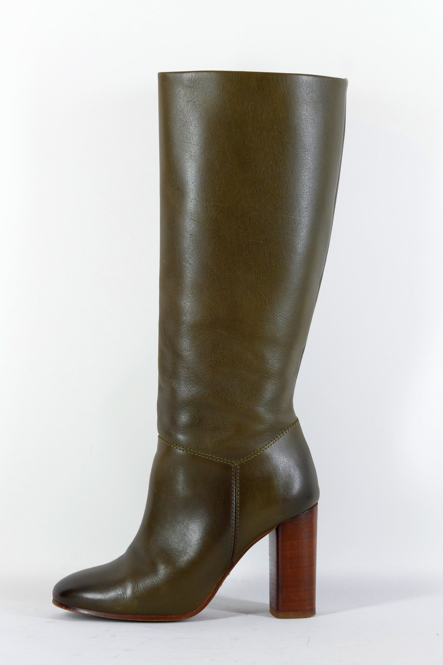 BUUTS Massimo Dutti Stiefel Leder braun-oliv 223022-1