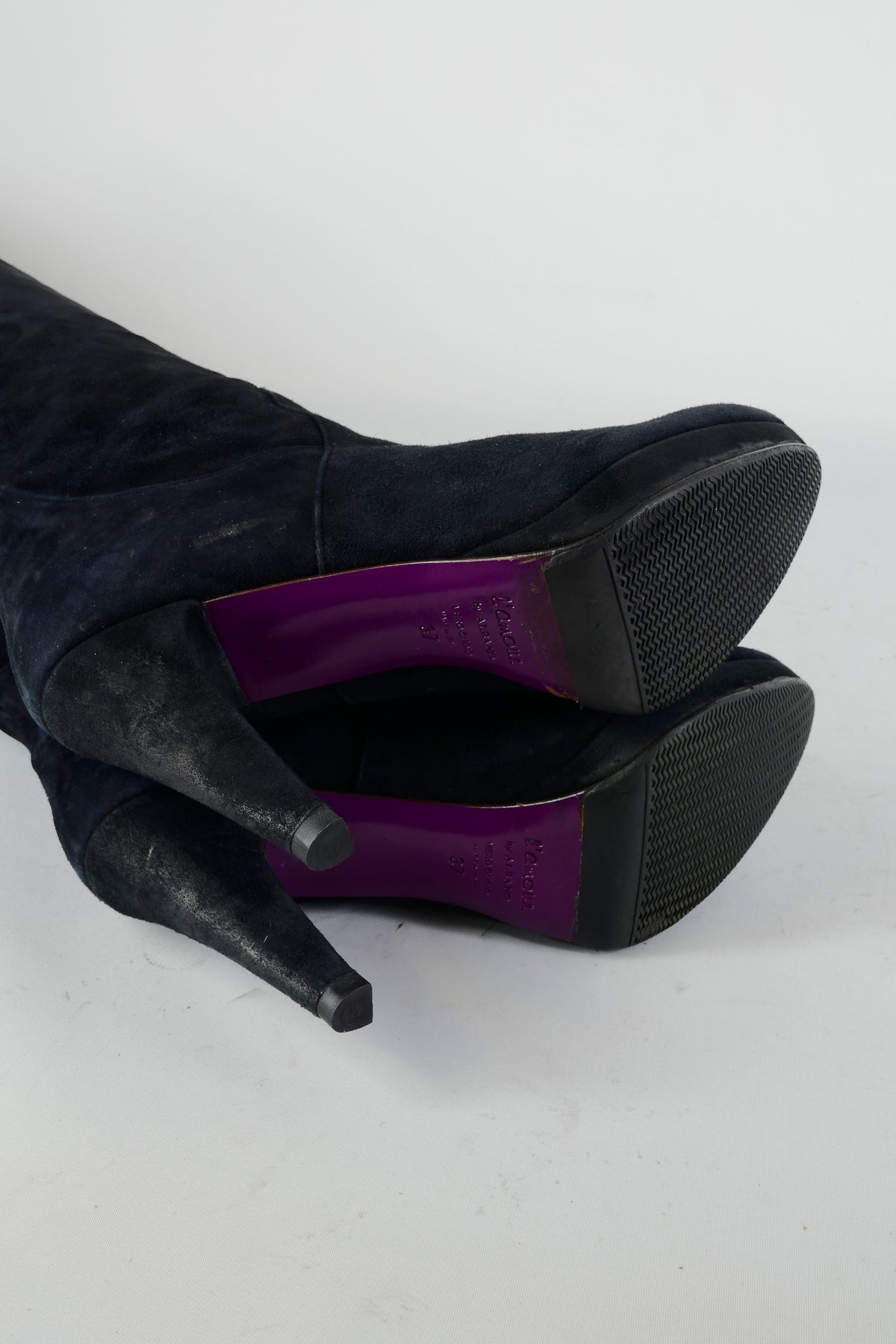 BUUTS L'Amour by Albano Overknees Wildleder schwarz 224082-8