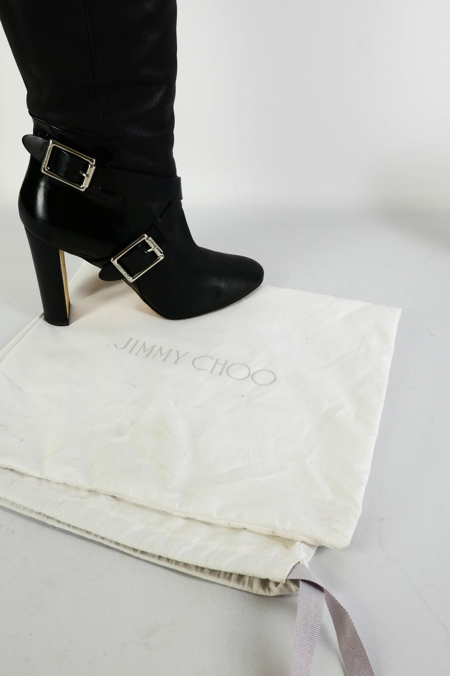 BUUTS Jimmy Choo Overknees Leder schwarz 225142-13