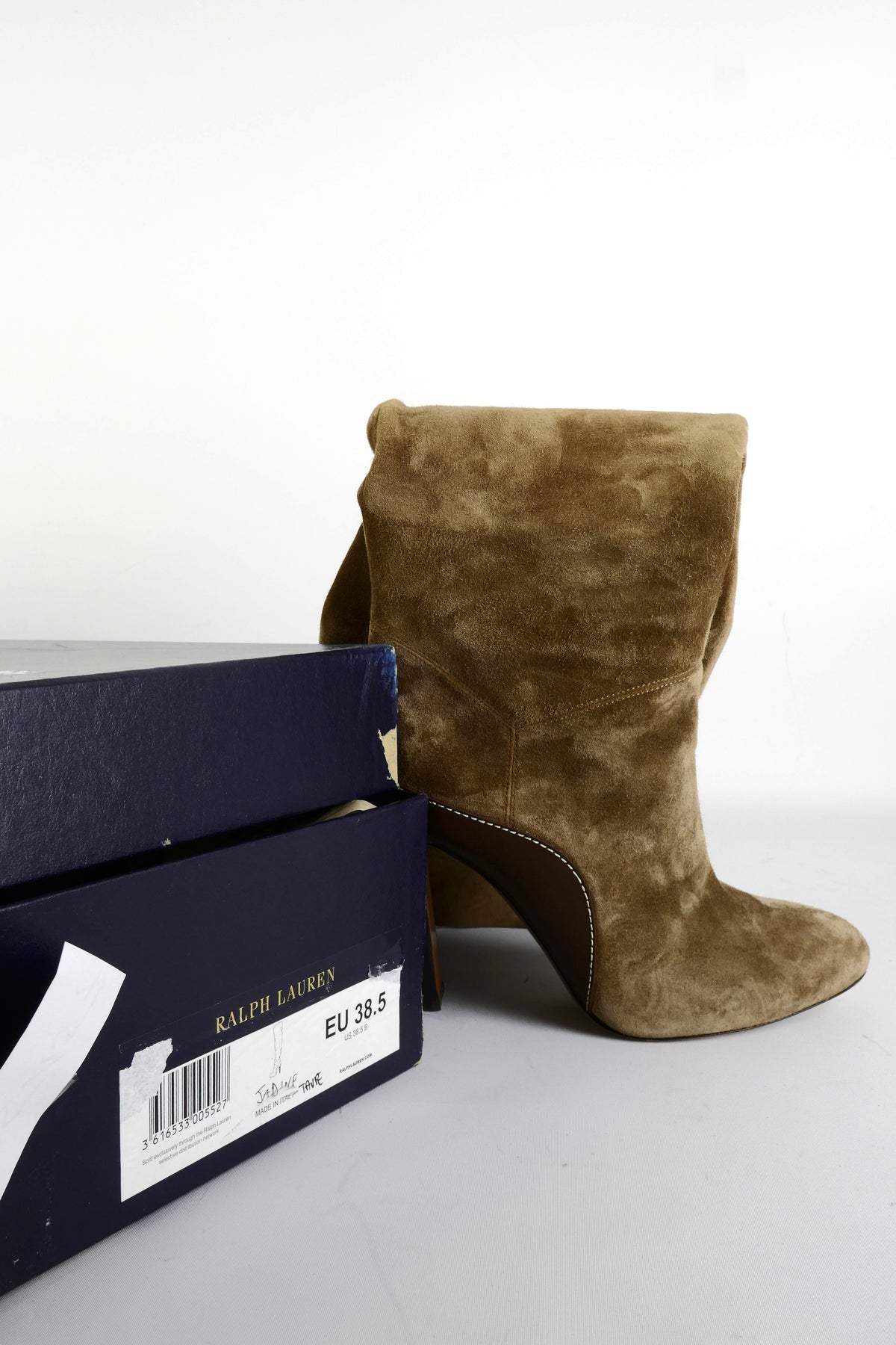 BUUTS Ralph Lauren Collection Hohe Stiefel Wildleder taupe 225157-10