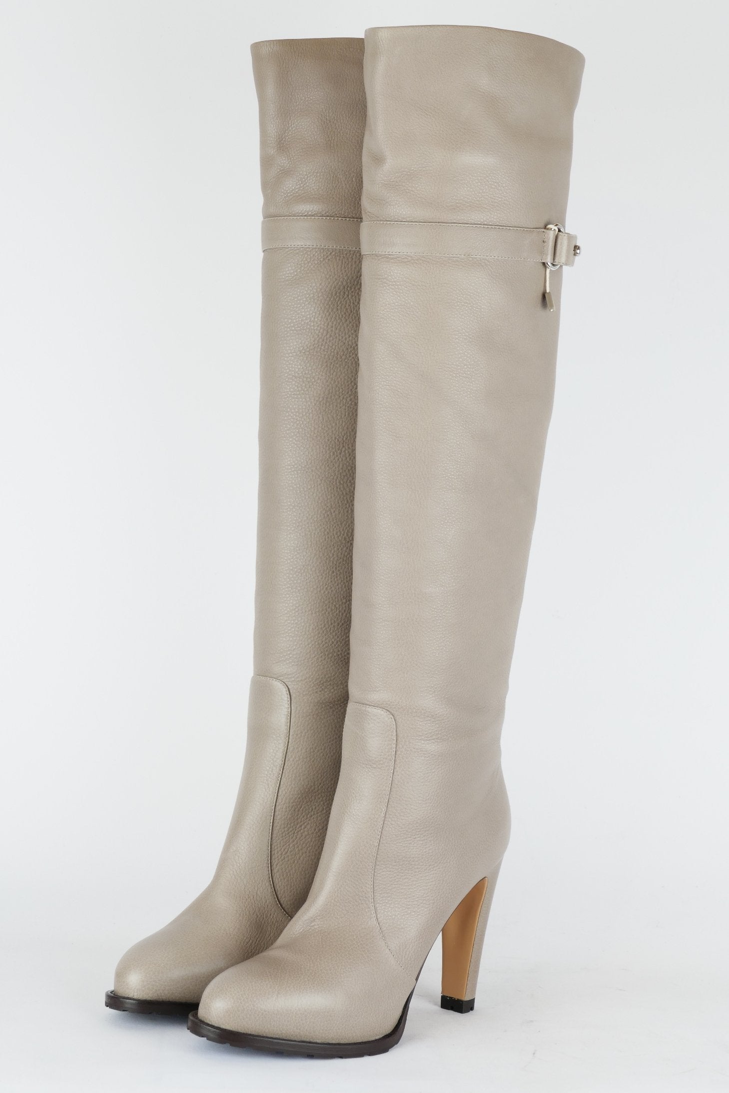 BUUTS Gianvito Rossi Hohe Stiefel Leder beige 117006-2