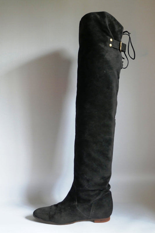 BUUTS Chloé Overknees Wildleder schwarz 117015-1