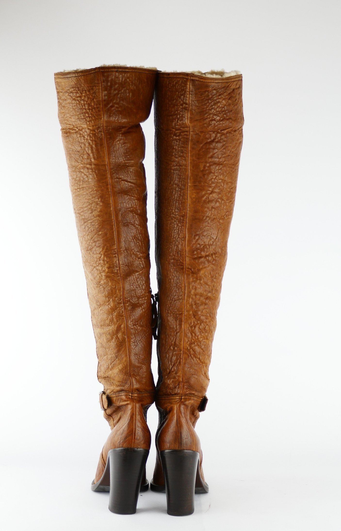 BUUTS MiuMiu Overknees Leder cognac 118004-3
