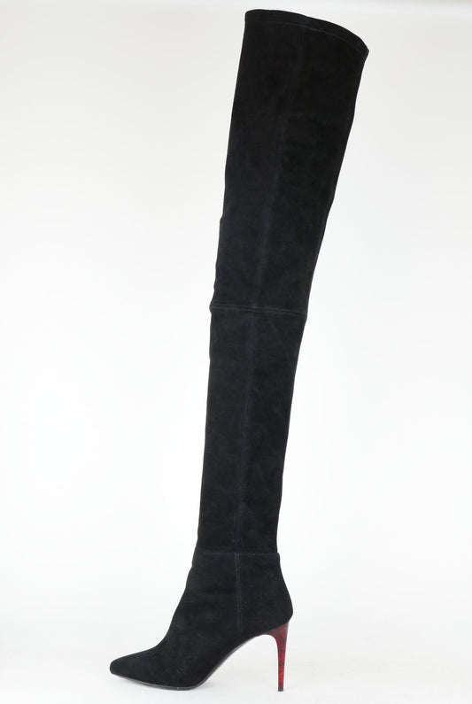BUUTS Balmain H&M Overknees Wildleder schwarz 118006-1