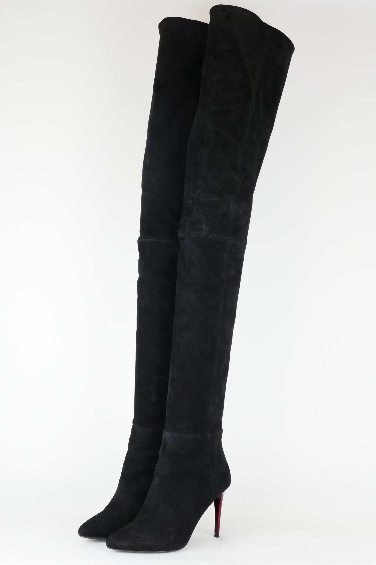 BUUTS Balmain H&M Overknees Wildleder schwarz 118006-2