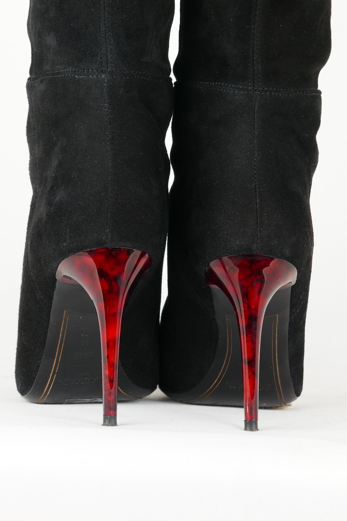 BUUTS Balmain H&M Overknees Wildleder schwarz 118006-7