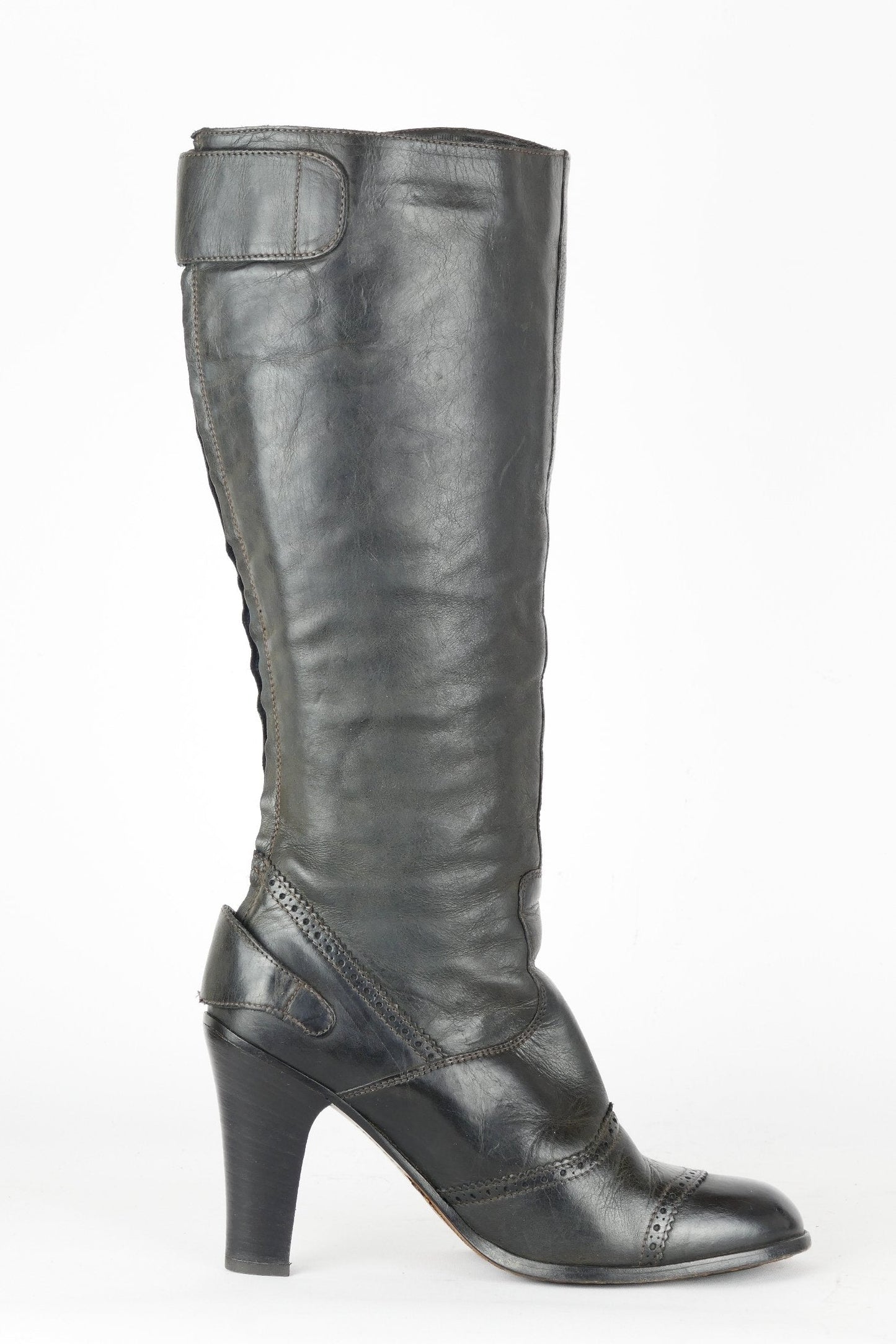 BUUTS Belstaff Stiefel Leder schwarz 118011-3