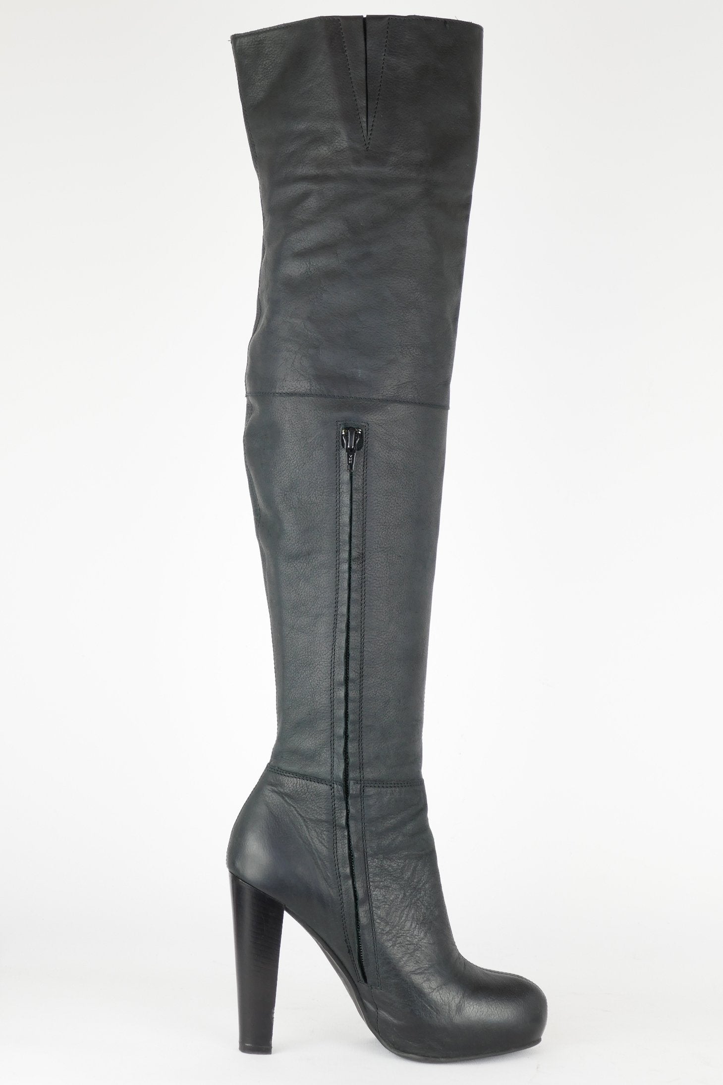 BUUTS Stefanel Overknees Leder schwarz 118019-3