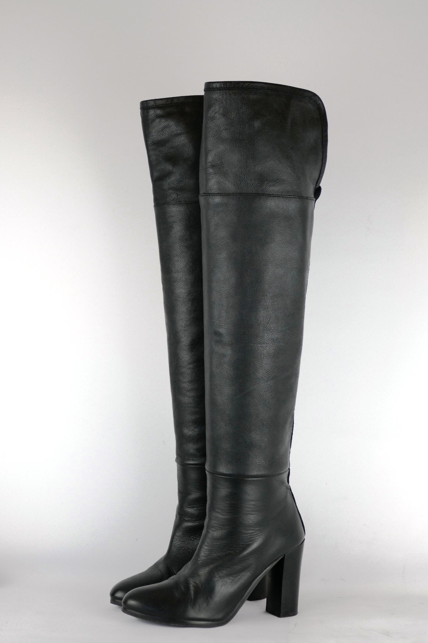 BUUTS Zara Overknees Leder schwarz 118022-2