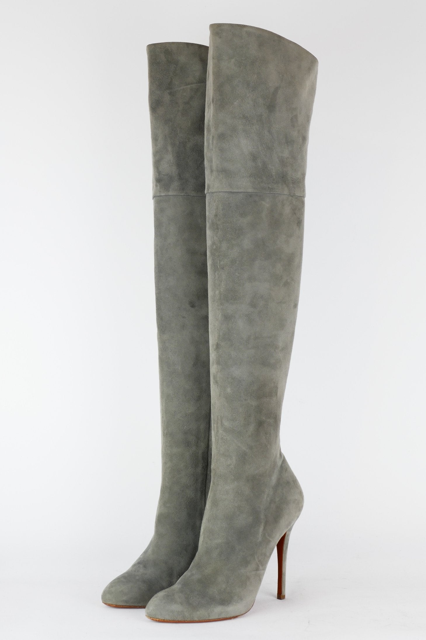 BUUTS Ralph Lauren Overknees Wildleder grau 118023-2