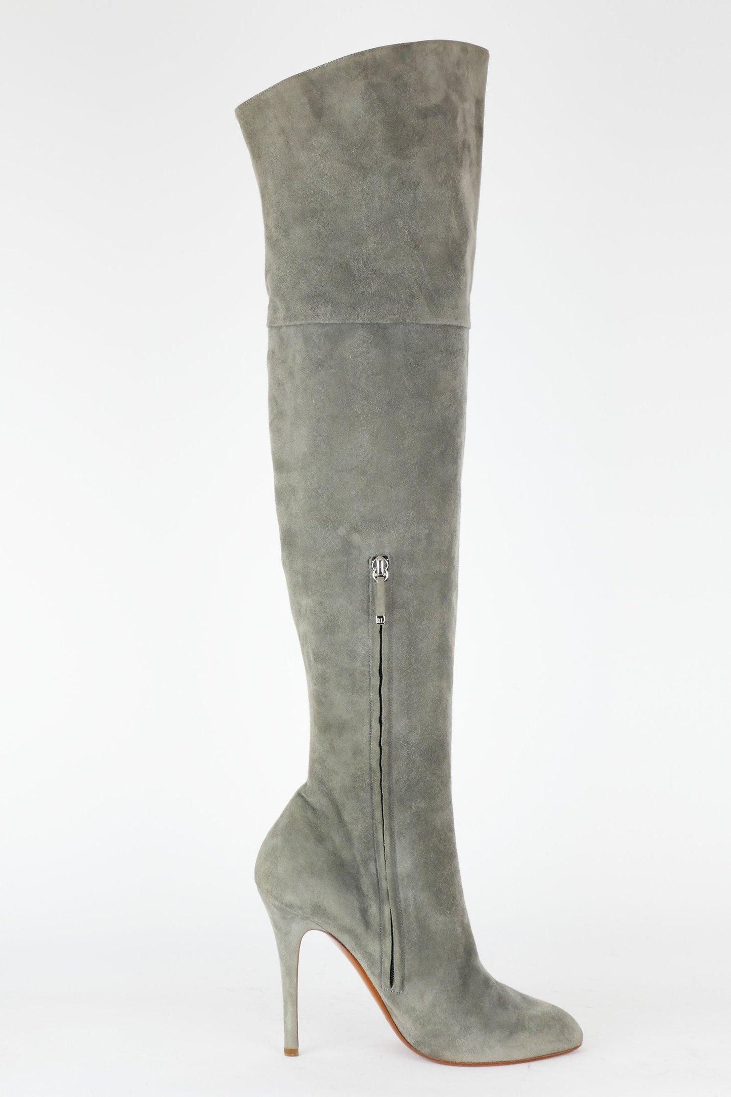 BUUTS Ralph Lauren Overknees Wildleder grau 118023-3