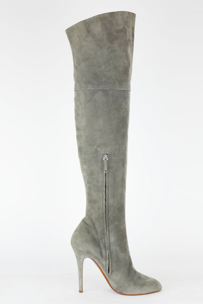 BUUTS Ralph Lauren Overknees Wildleder grau 118023-3