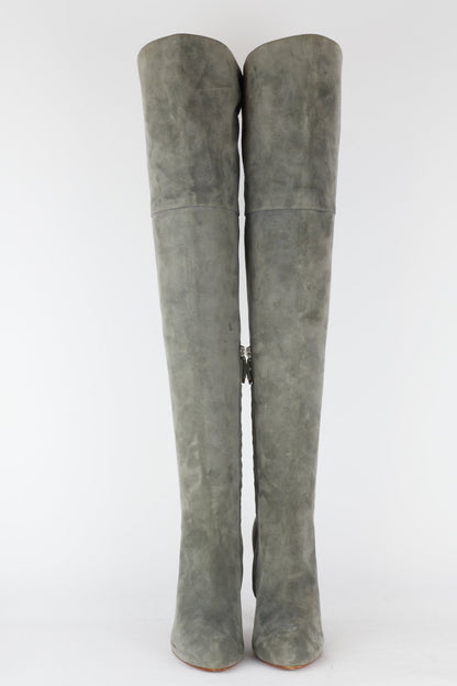 BUUTS Ralph Lauren Overknees Wildleder grau 118023-4