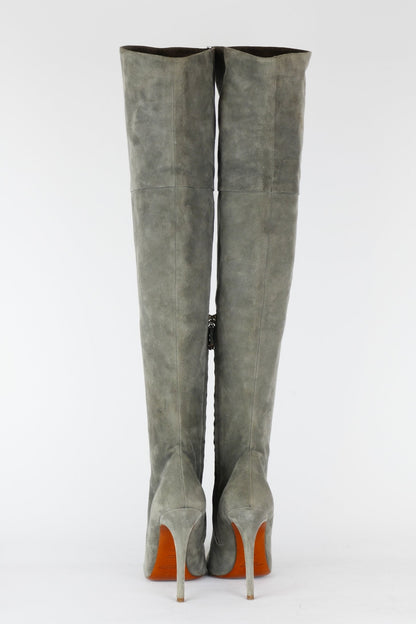 BUUTS Ralph Lauren Overknees Wildleder grau 118023-5