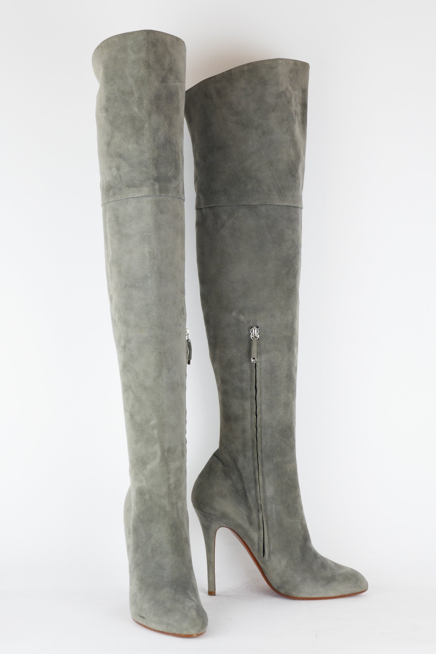 BUUTS Ralph Lauren Overknees Wildleder grau 118023-6