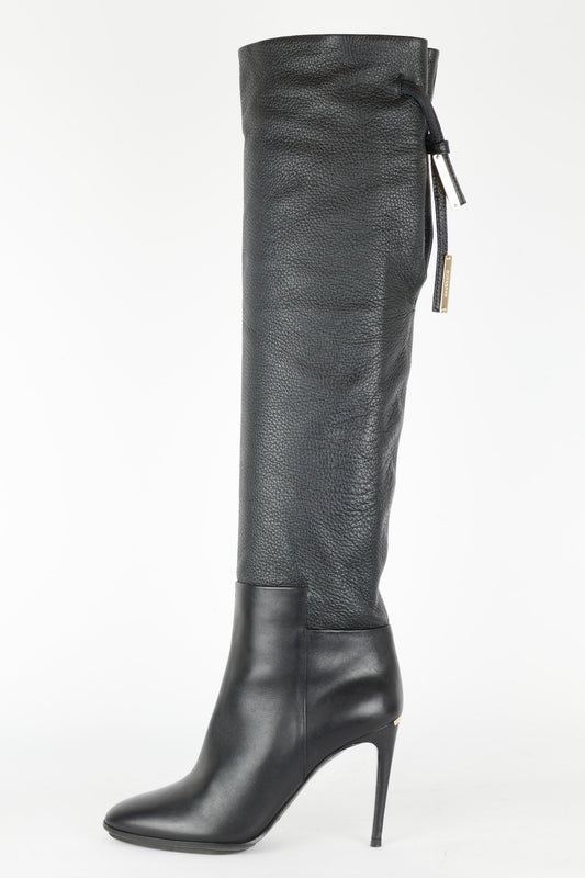 Hohe Stiefel Leder schwarz