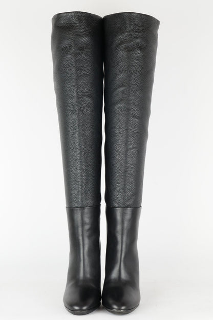 Hohe Stiefel Leder schwarz