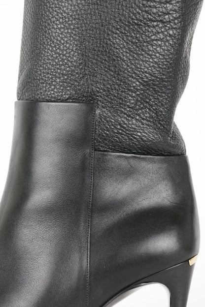 Hohe Stiefel Leder schwarz