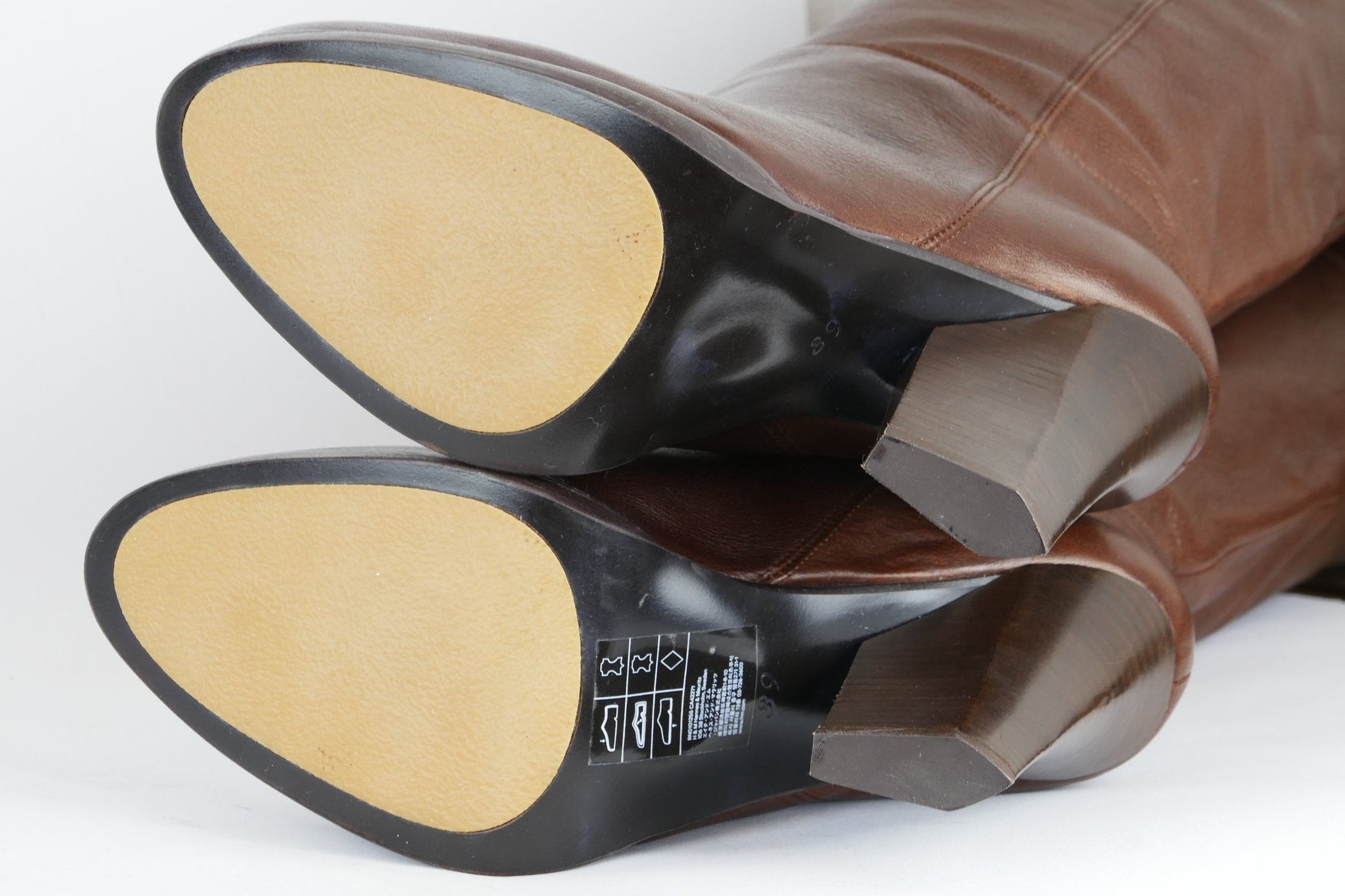 BUUTS H&M Hohe Stiefel Leder mittelbraun 118035-10
