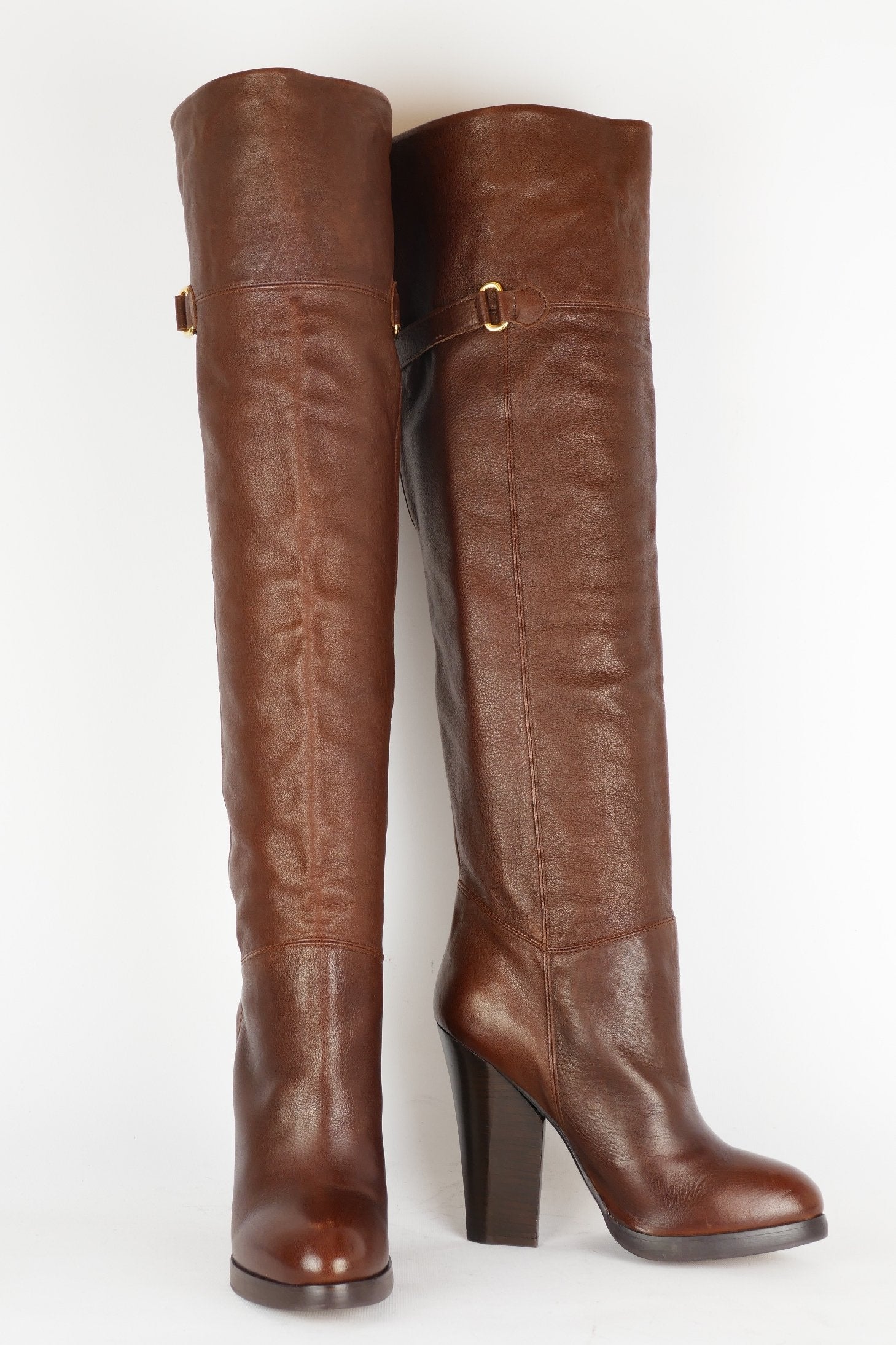 BUUTS H&M Hohe Stiefel Leder mittelbraun 118035-6