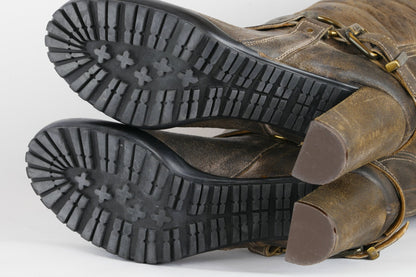 BUUTS We are Stiefel Leder oliv 118036-11