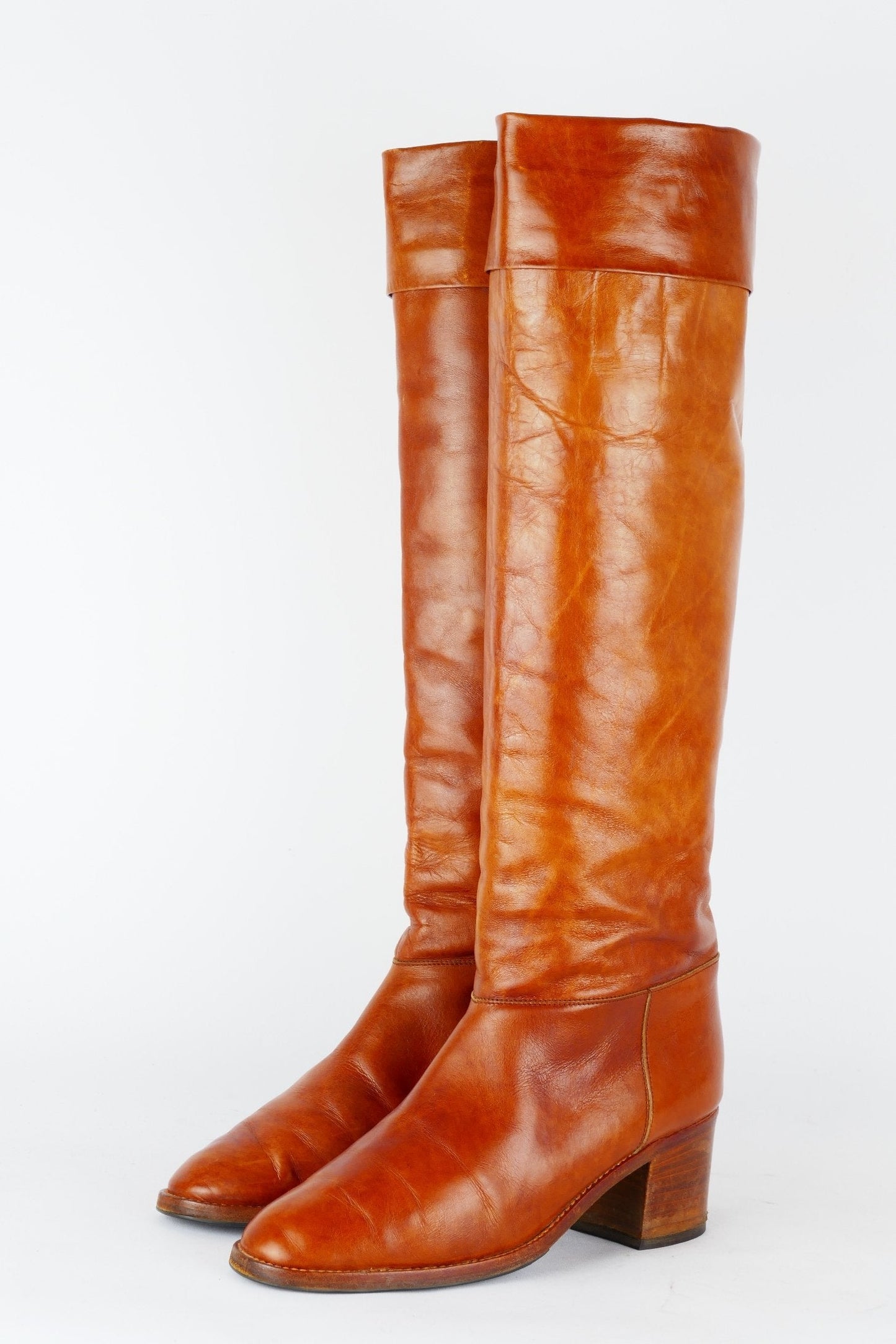 BUUTS Vintage Vintage-Stiefel Leder tabac 118037-2