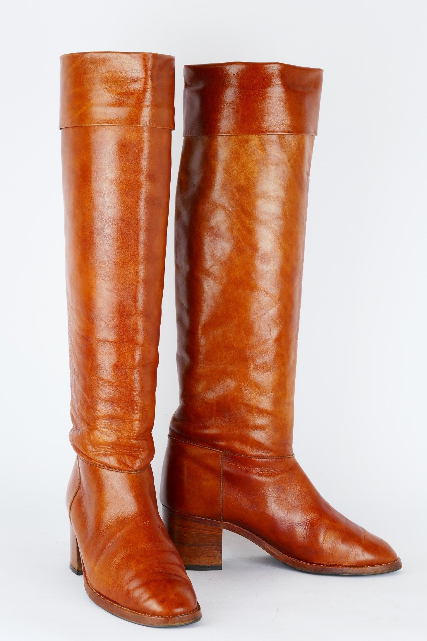 BUUTS Vintage Vintage-Stiefel Leder tabac 118037-6