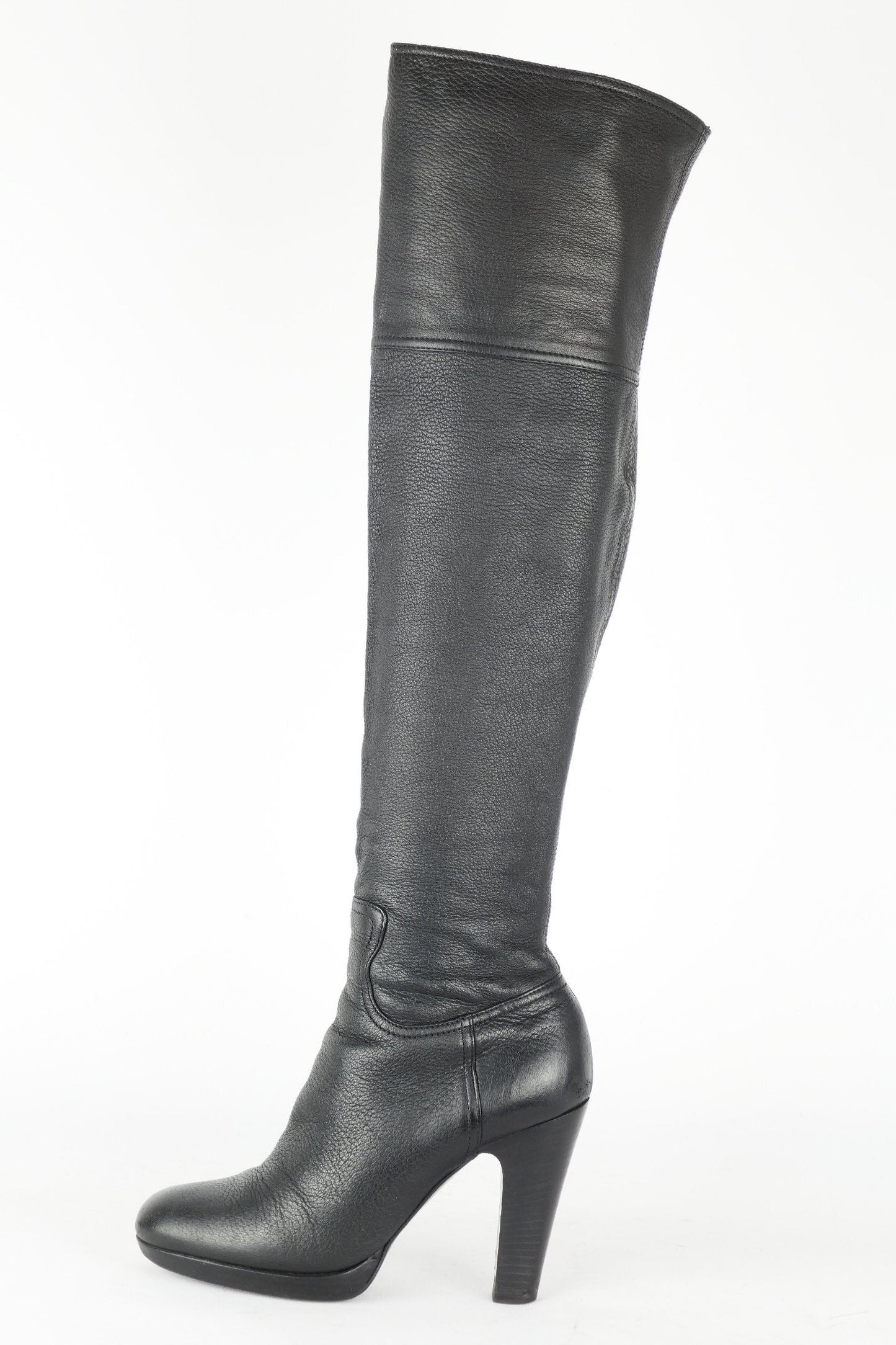 BUUTS MiuMiu Hohe Stiefel Leder schwarz 118046-1