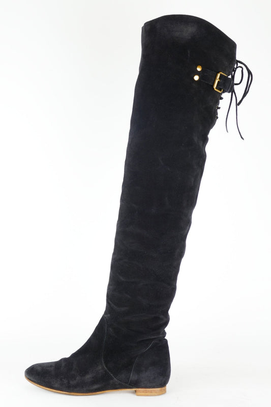 BUUTS Chloé Vintage-Stiefel Wildleder schwarz 118047-1