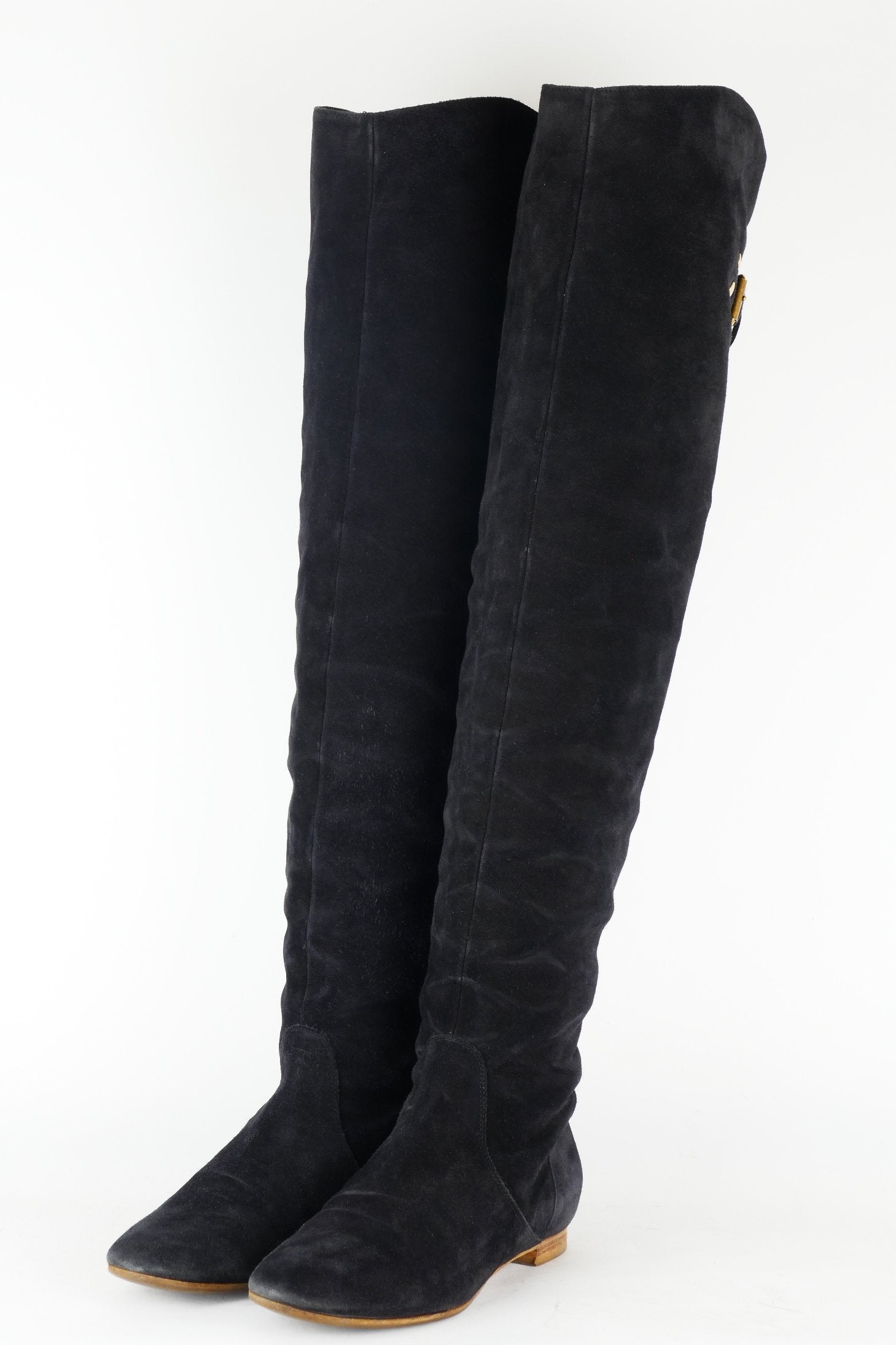 BUUTS Chloé Vintage-Stiefel Wildleder schwarz 118047-2