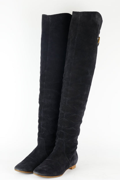 BUUTS Chloé Vintage-Stiefel Wildleder schwarz 118047-2