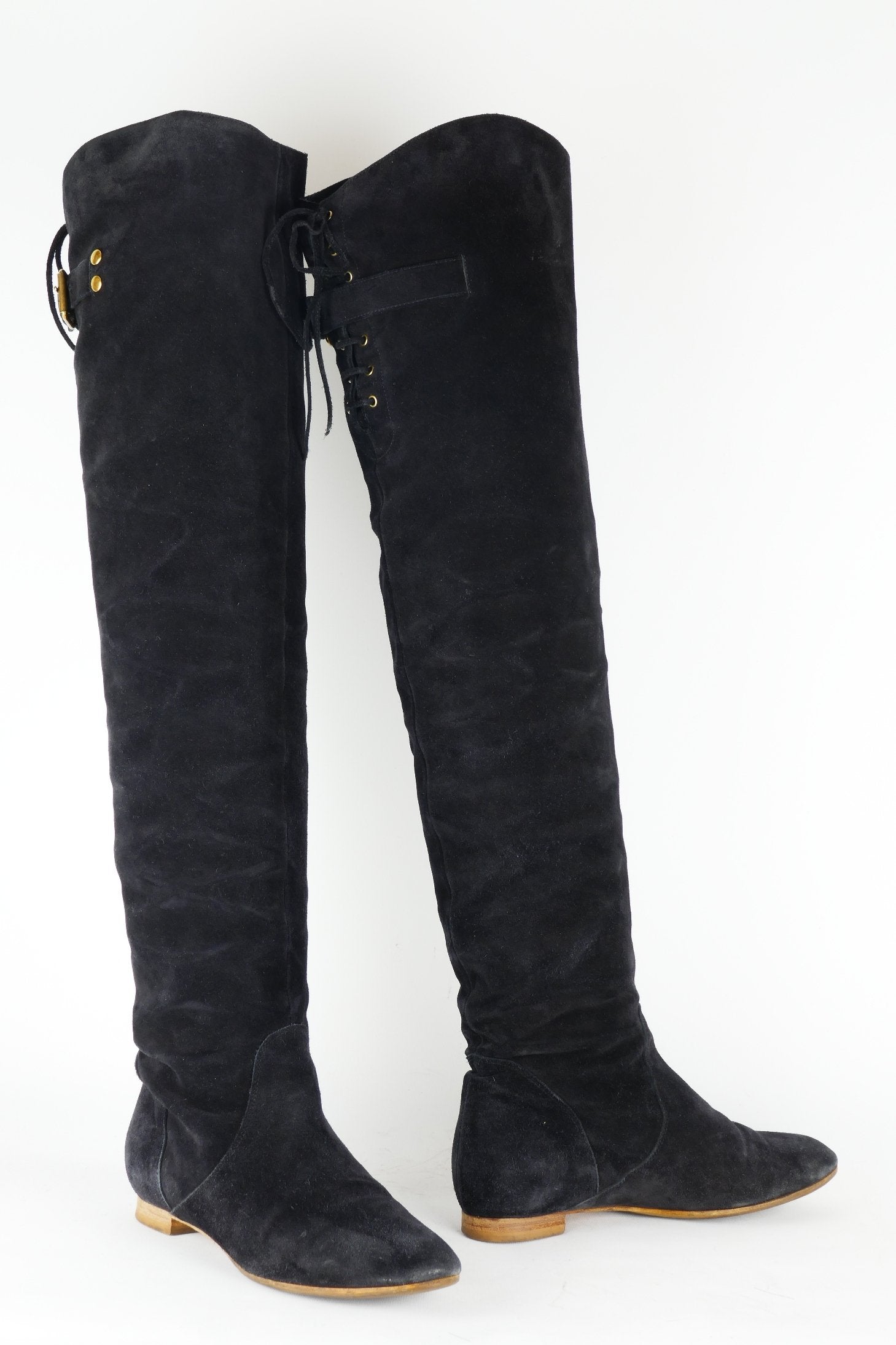 BUUTS Chloé Vintage-Stiefel Wildleder schwarz 118047-7