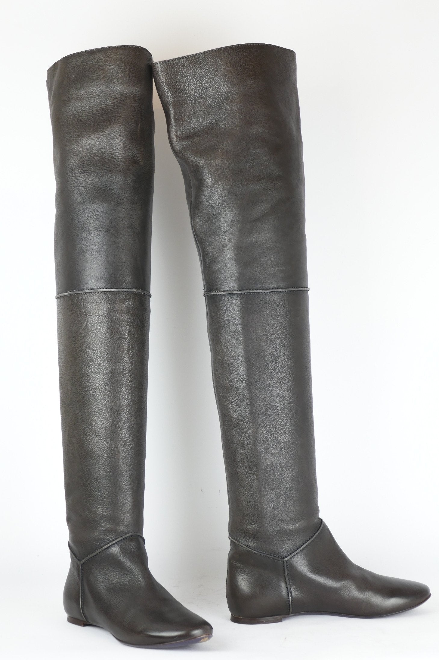 BUUTS L'Autre Chose Overknees Leder grau 118051-6