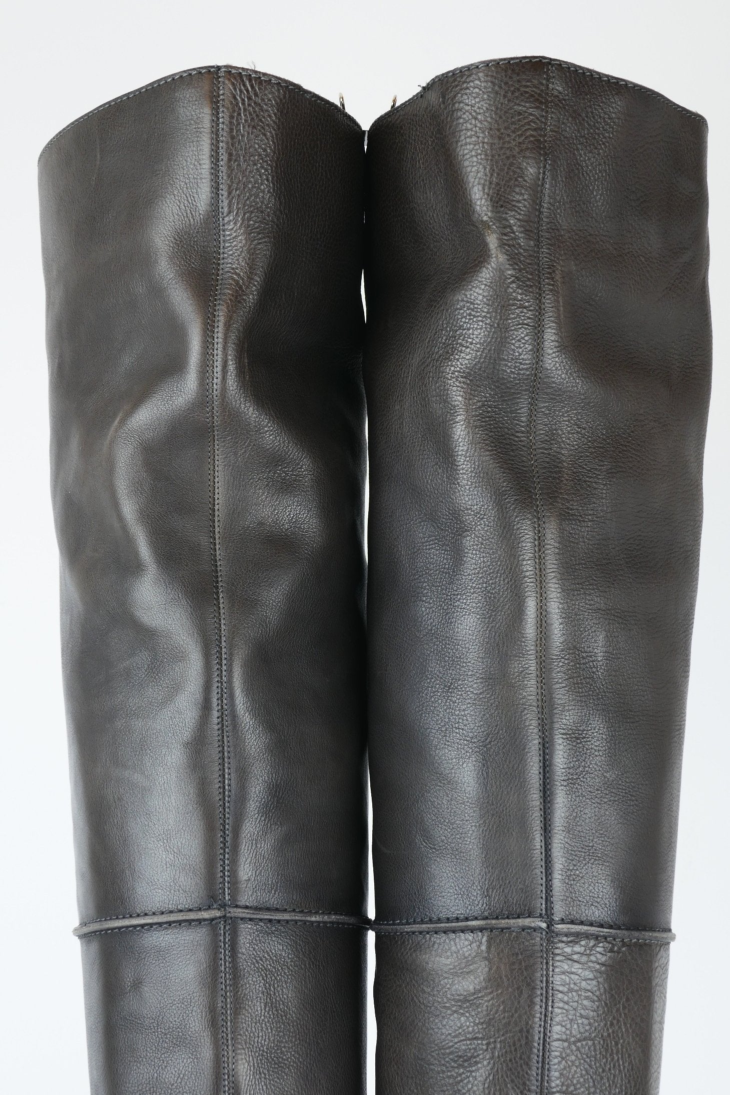 BUUTS L'Autre Chose Overknees Leder grau 118051-9