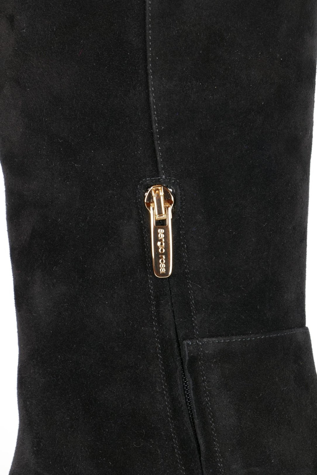 BUUTS Sergio Rossi Overknees Wildleder schwarz 119002-10