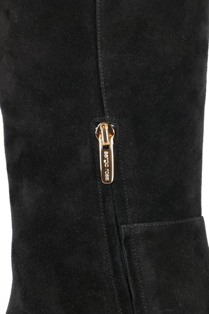 BUUTS Sergio Rossi Overknees Wildleder schwarz 119002-10