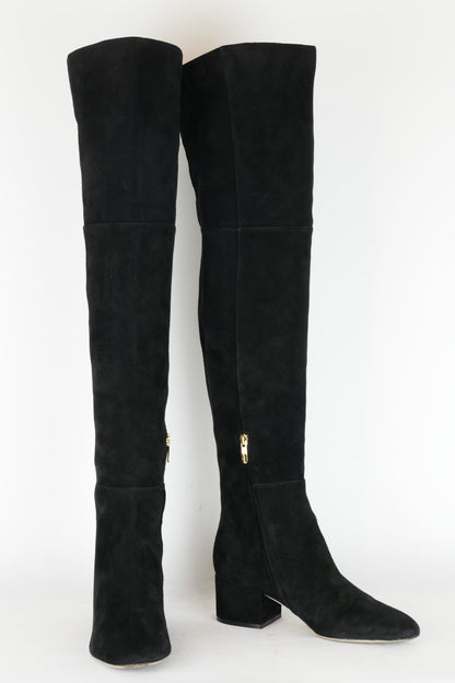 BUUTS Sergio Rossi Overknees Wildleder schwarz 119002-6