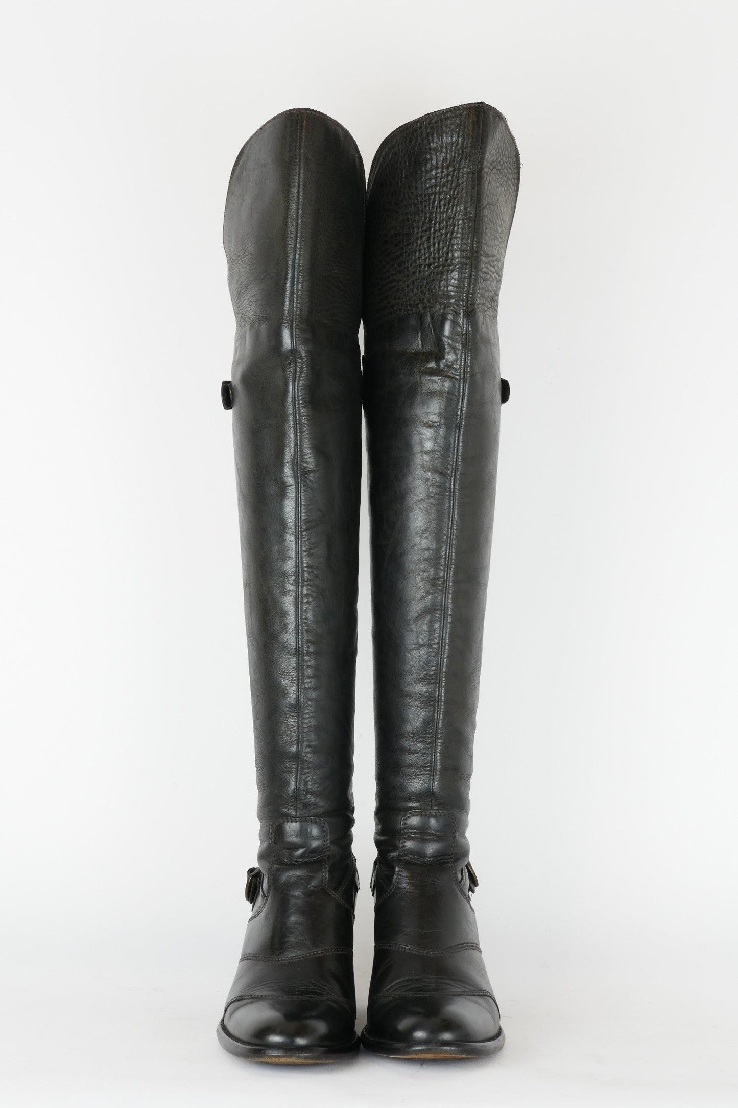 BUUTS Belstaff Overknees Leder schwarz 119011-3