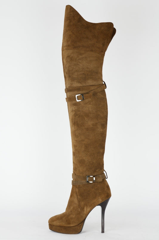 BUUTS Navyboot Overknees Wildleder camel 119014-1
